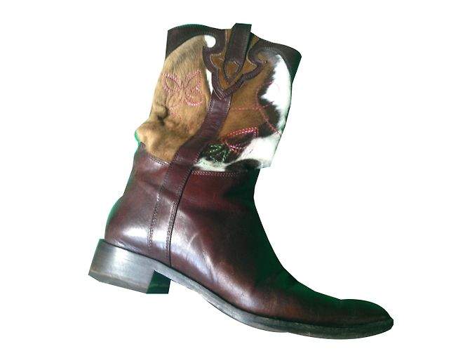 Autre Marque Botas vaqueras franco martini Castaño - vista 2