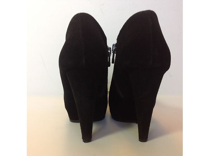 Stivaletti Acne in camoscio nero 39 - vista 3