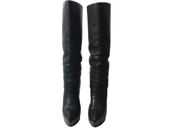 Botas Louis Vuitton de piel negra 37.5 Negro - vista 2