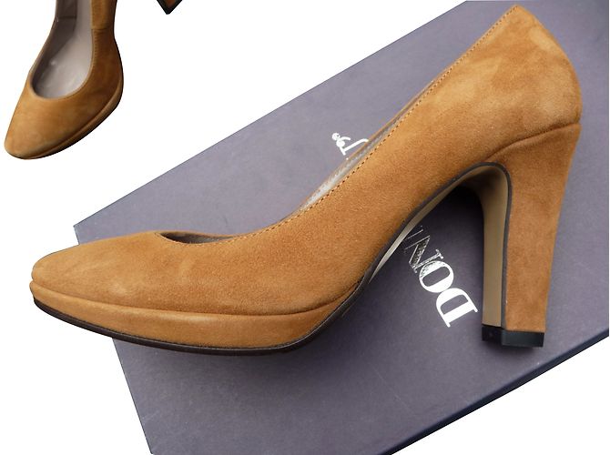 Autre Marque Décolleté DONNA PIU in camoscio cammello 36 Caramello - vista 2