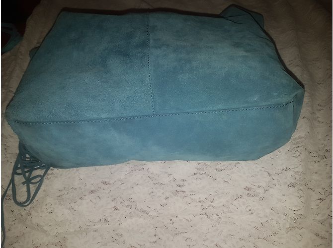 Autre Marque Borsa BELLUCCI in scamosciato blu - vista 6