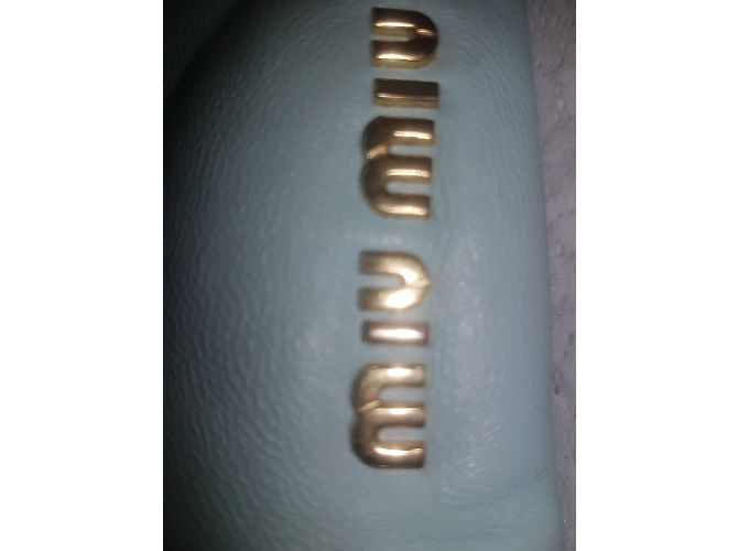 Borsa a mano Miu Miu in pelle blu - vista 17