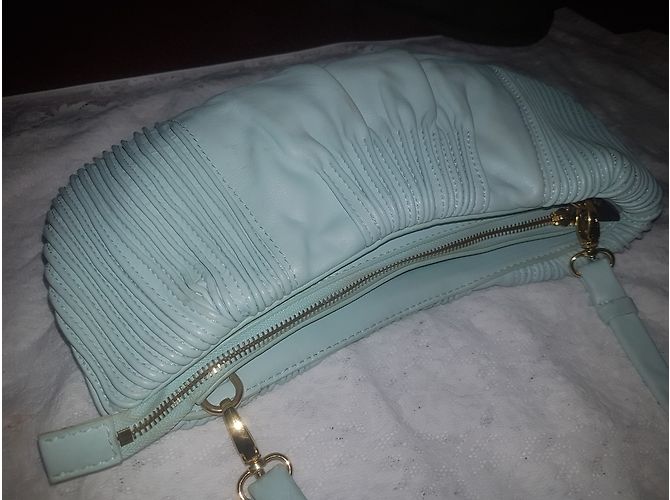 Borsa a mano Miu Miu in pelle blu - vista 19