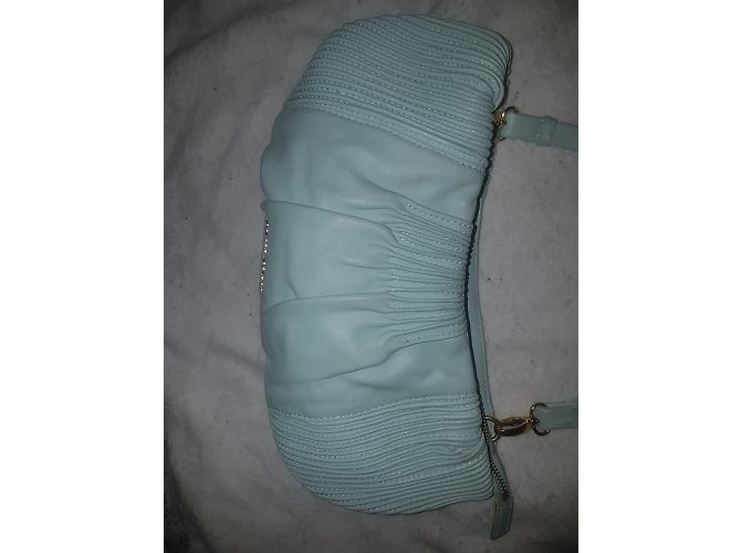 Borsa a mano Miu Miu in pelle blu - vista 5