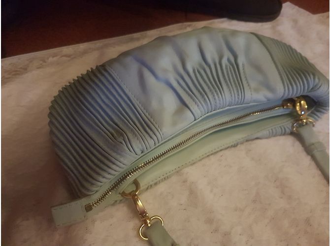 Borsa a mano Miu Miu in pelle blu - vista 7