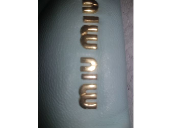 Borsa a mano Miu Miu in pelle blu - vista 9