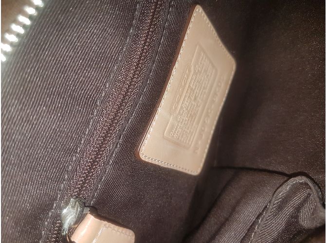 Borsa Coach in tela marrone - vista 15