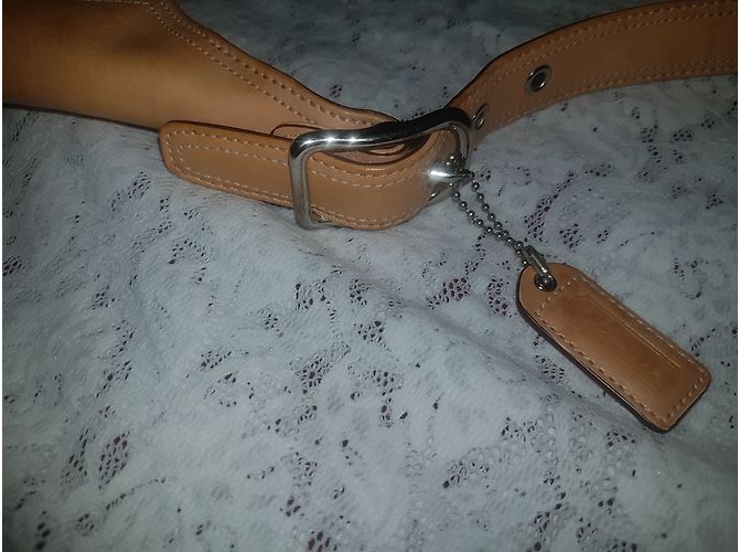 Borsa Coach in tela marrone - vista 3