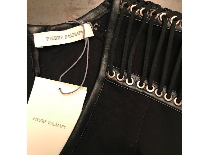 Pierre Balmain Kleid schwarz Viscose - Ansicht 10