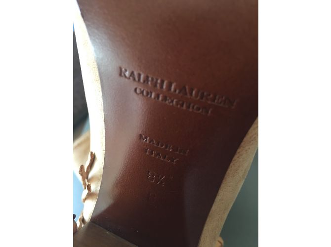 Botas Ralph Lauren de gamuza beige - vista 8