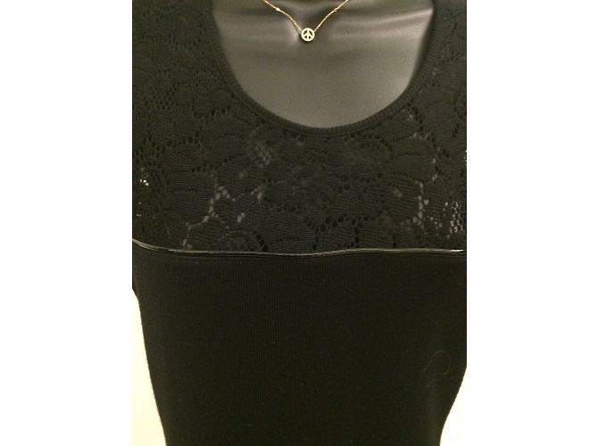 Autre Marque Schwarzes Kleid Lil for the Other mit Spitze an den Schultern - Ansicht 3
