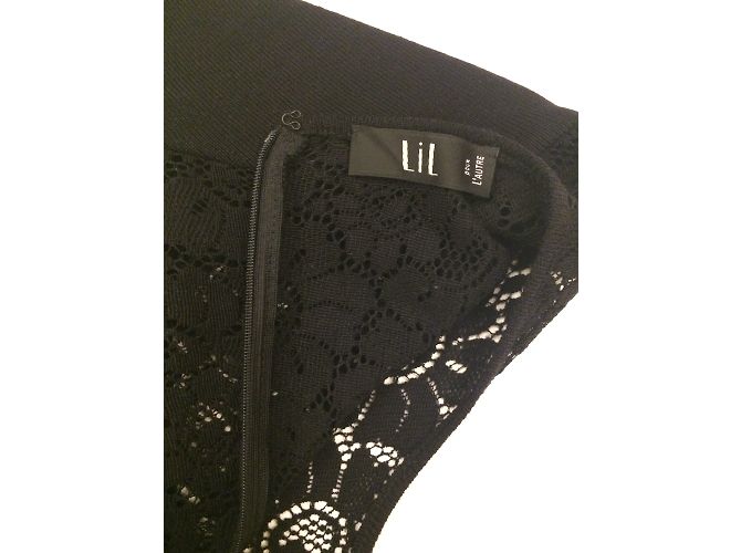 Autre Marque Schwarzes Kleid Lil for the Other mit Spitze an den Schultern - Ansicht 8