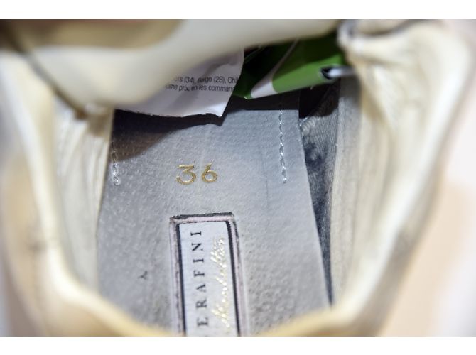 Baskets Serafini Manhattan Beige en Daim - vue 10