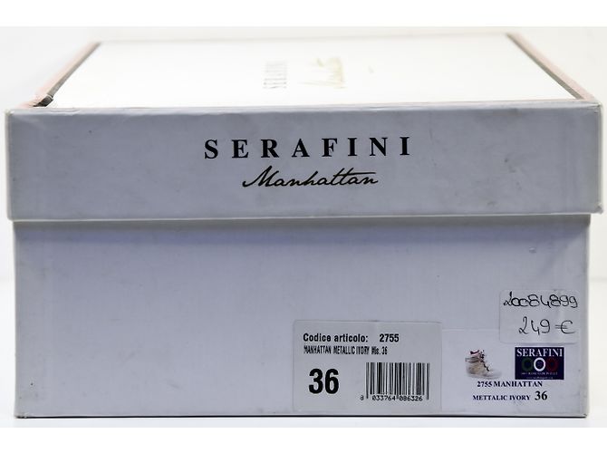 Baskets Serafini Manhattan Beige en Daim - vue 12