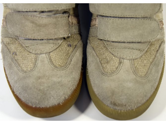 Baskets Serafini Manhattan Beige en Daim - vue 4