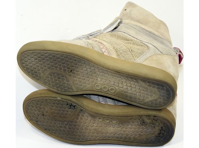 Baskets Serafini Manhattan Beige en Daim - vue 7
