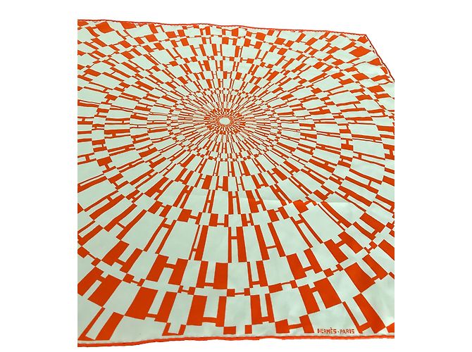 Hermès Lenços Laranja - vista 2