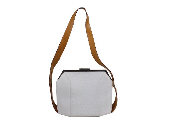 Hermès Sac autruche Weiß - Ansicht 2