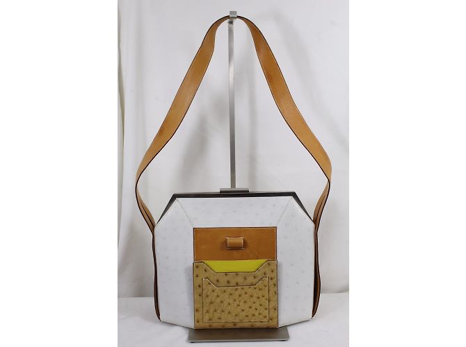 Hermès Sac autruche Weiß - Ansicht 3