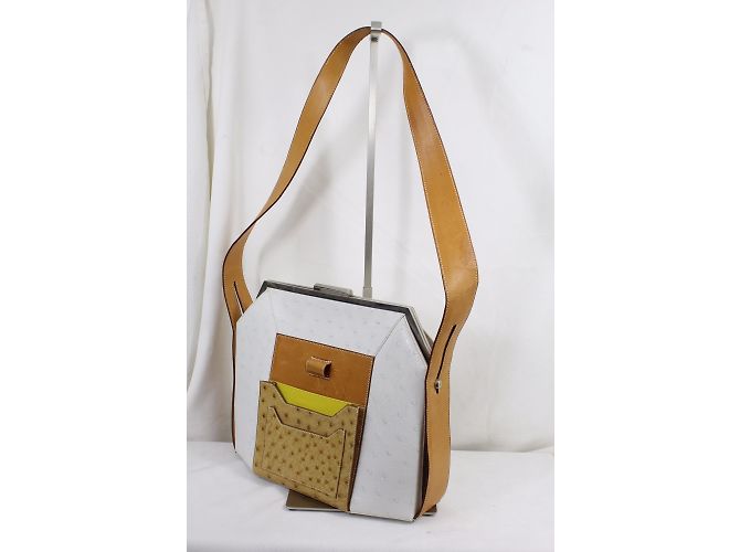 Hermès Sac autruche Weiß - Ansicht 5