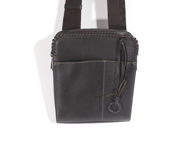 Borsa a tracolla Kenzo in pelle marrone - vista 3