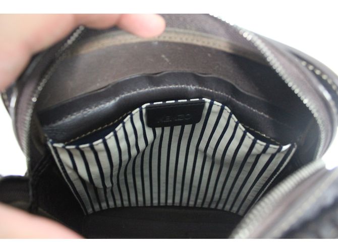 Borsa a tracolla Kenzo in pelle marrone - vista 5