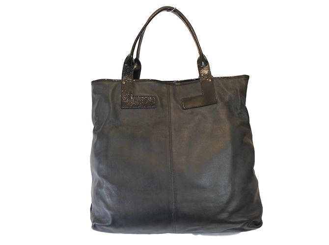 Autre Marque Borsa in pelle Lamarthe Nero Grigio - vista 2