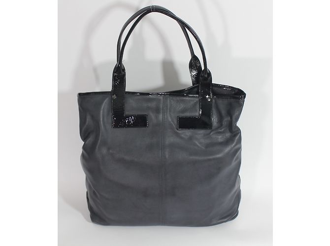 Autre Marque Borsa in pelle Lamarthe Nero Grigio - vista 4