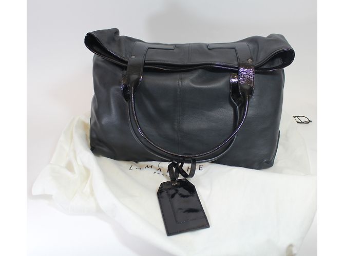 Autre Marque Borsa in pelle Lamarthe Nero Grigio - vista 5