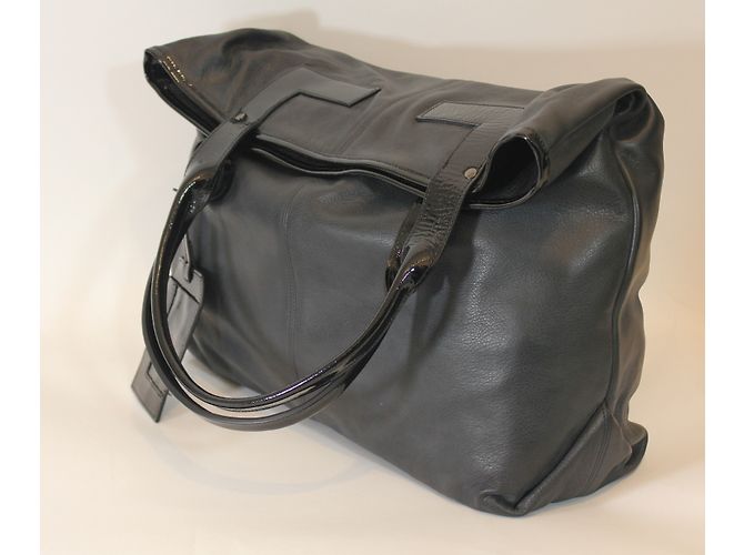 Autre Marque Borsa in pelle Lamarthe Nero Grigio - vista 6