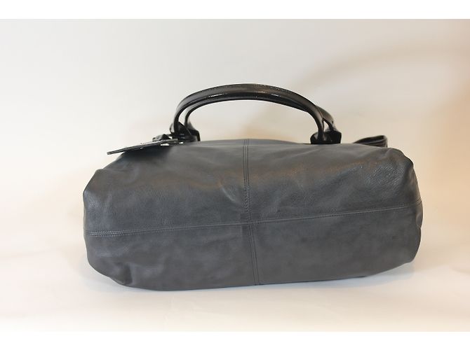 Autre Marque Borsa in pelle Lamarthe Nero Grigio - vista 7