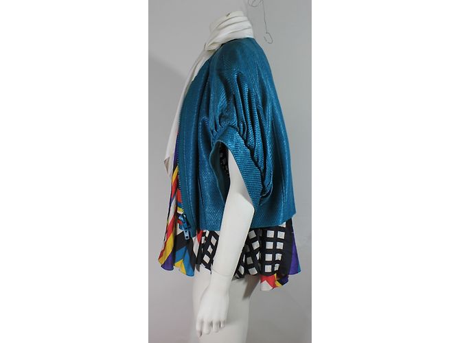 Autre Marque Set Giacca Senza Maniche e Blusa Blu - vista 3