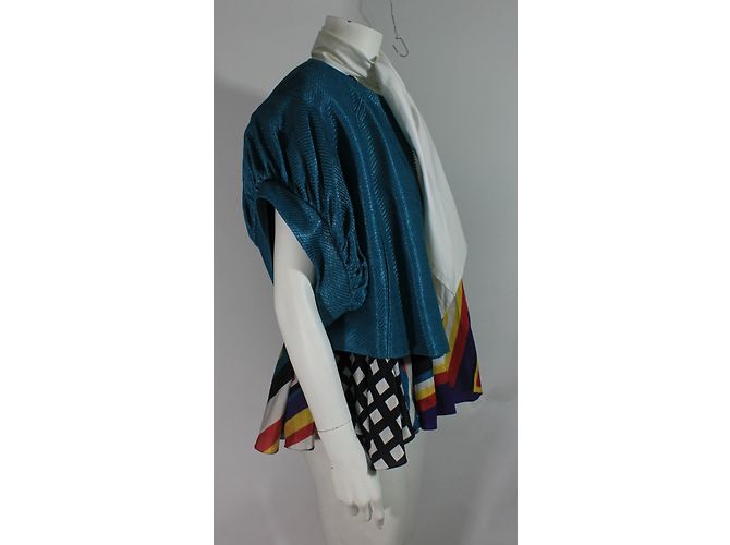 Autre Marque Set Giacca Senza Maniche e Blusa Blu - vista 4