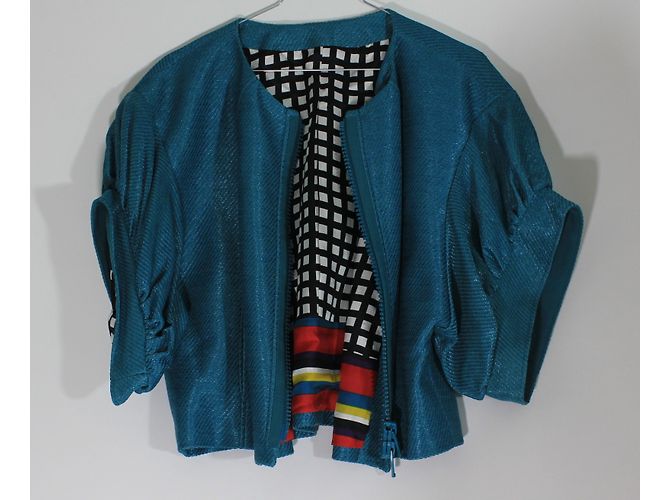 Autre Marque Set Giacca Senza Maniche e Blusa Blu - vista 5