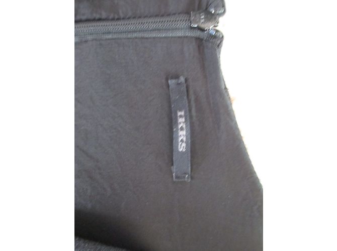 Ikks Schwarzes Viscose Kleid Gerade Schnitt - Ansicht 5