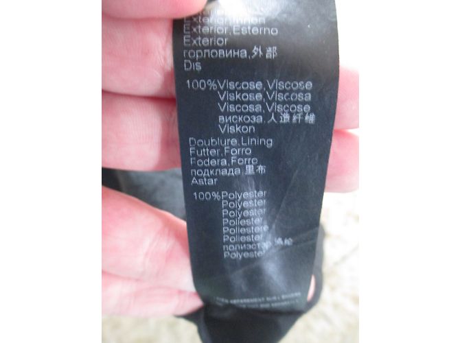 Ikks Schwarzes Viscose Kleid Gerade Schnitt - Ansicht 6