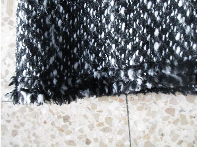 Gerard Darel Woll Tweed Rock Schwarz Weiß - Ansicht 6