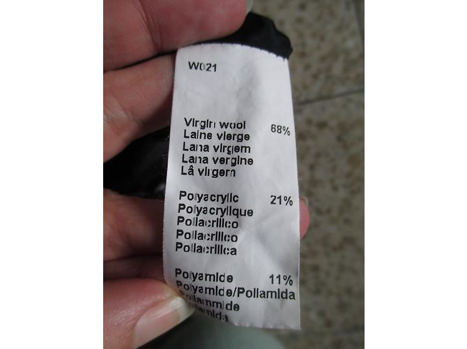 Gerard Darel Woll Tweed Rock Schwarz Weiß - Ansicht 7