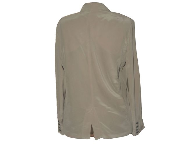 Chaqueta de seda The Kooples Beige Flesh M - vista 2