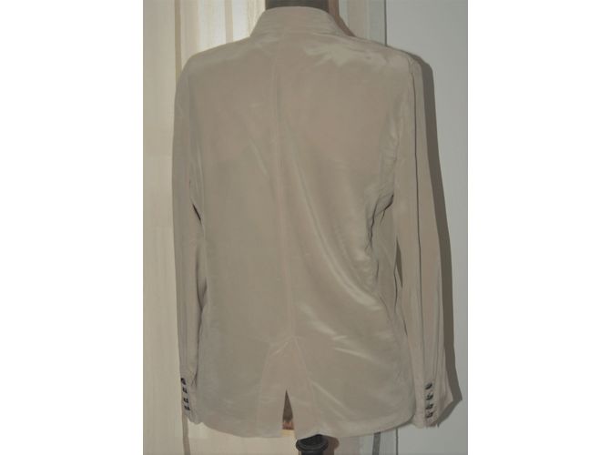 Chaqueta de seda The Kooples Beige Flesh M - vista 8