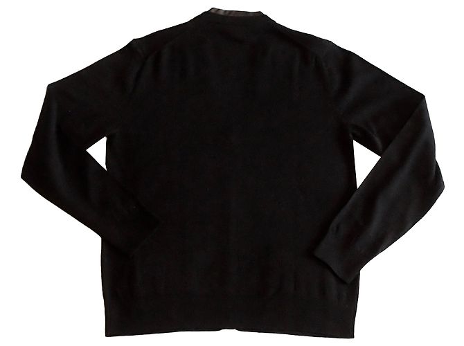 The Kooples Weste aus schwarzer Merinowolle mit Lammfell M - Ansicht 2