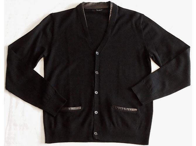 The Kooples Weste aus schwarzer Merinowolle mit Lammfell M - Ansicht 3