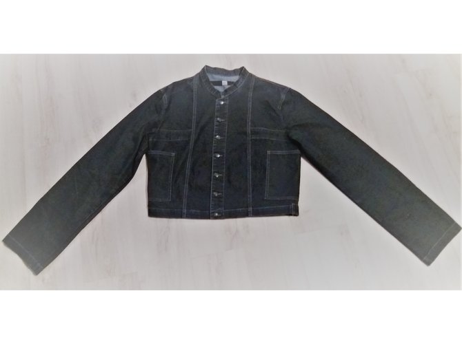 Giacca Marithé et François Girbaud Blu Navy in Cotone - vista 3