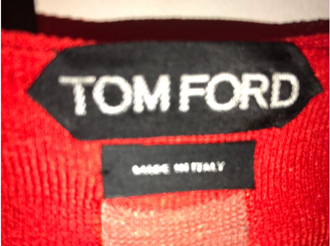 Camisola Tom Ford Openback Laranja de Viscose - vista 3