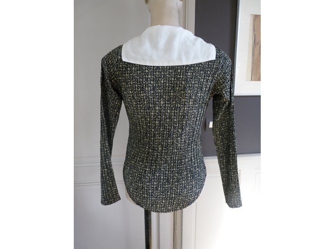 Cotélac Hemd Grau Schwarz Gemustert Polyester 36FR Mehrfarben - Ansicht 5