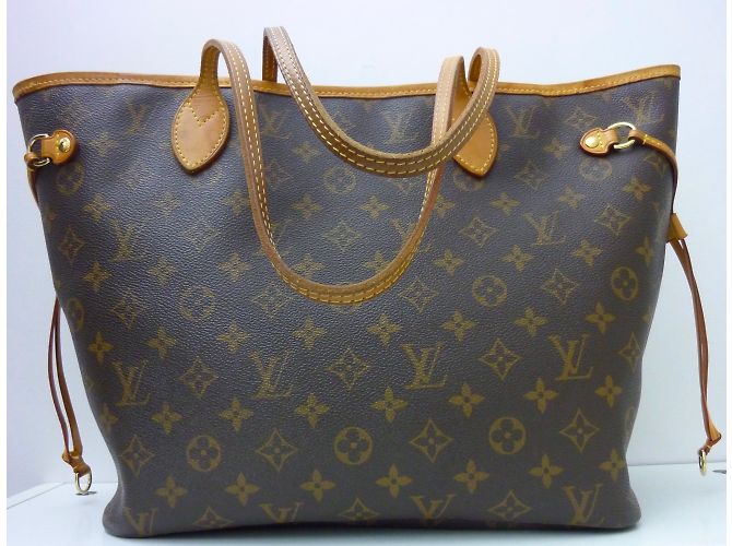 Louis Vuitton Neverfull MM Monogramme Castaño - vista 2