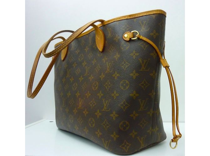 Louis Vuitton Neverfull MM Monogramme Castaño - vista 3