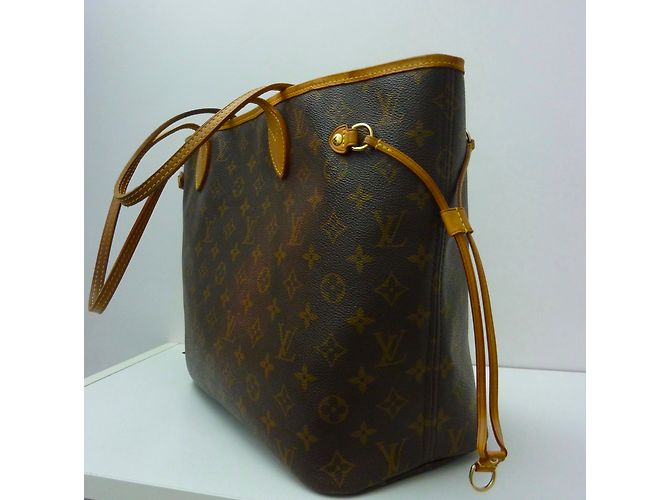 Louis Vuitton Neverfull MM Monogramme Castaño - vista 4