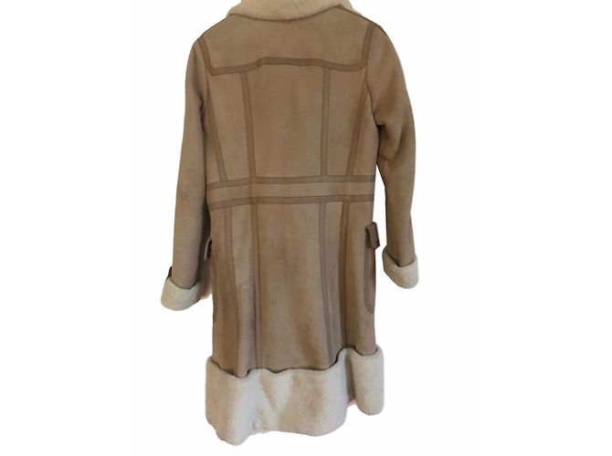 Abrigo de cordero Louis Vuitton Beige - vista 2