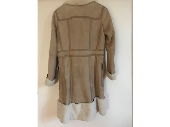 Abrigo de cordero Louis Vuitton Beige - vista 4
